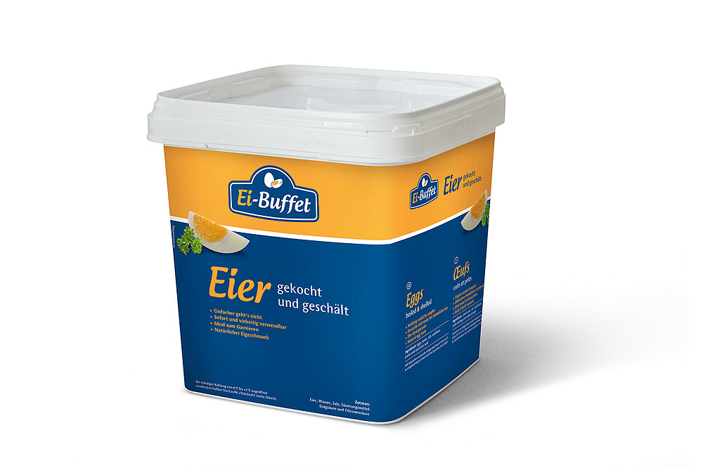 Baumeister Eier Gr.S gekocht/geschält in Lake 60 Stück Eimer 