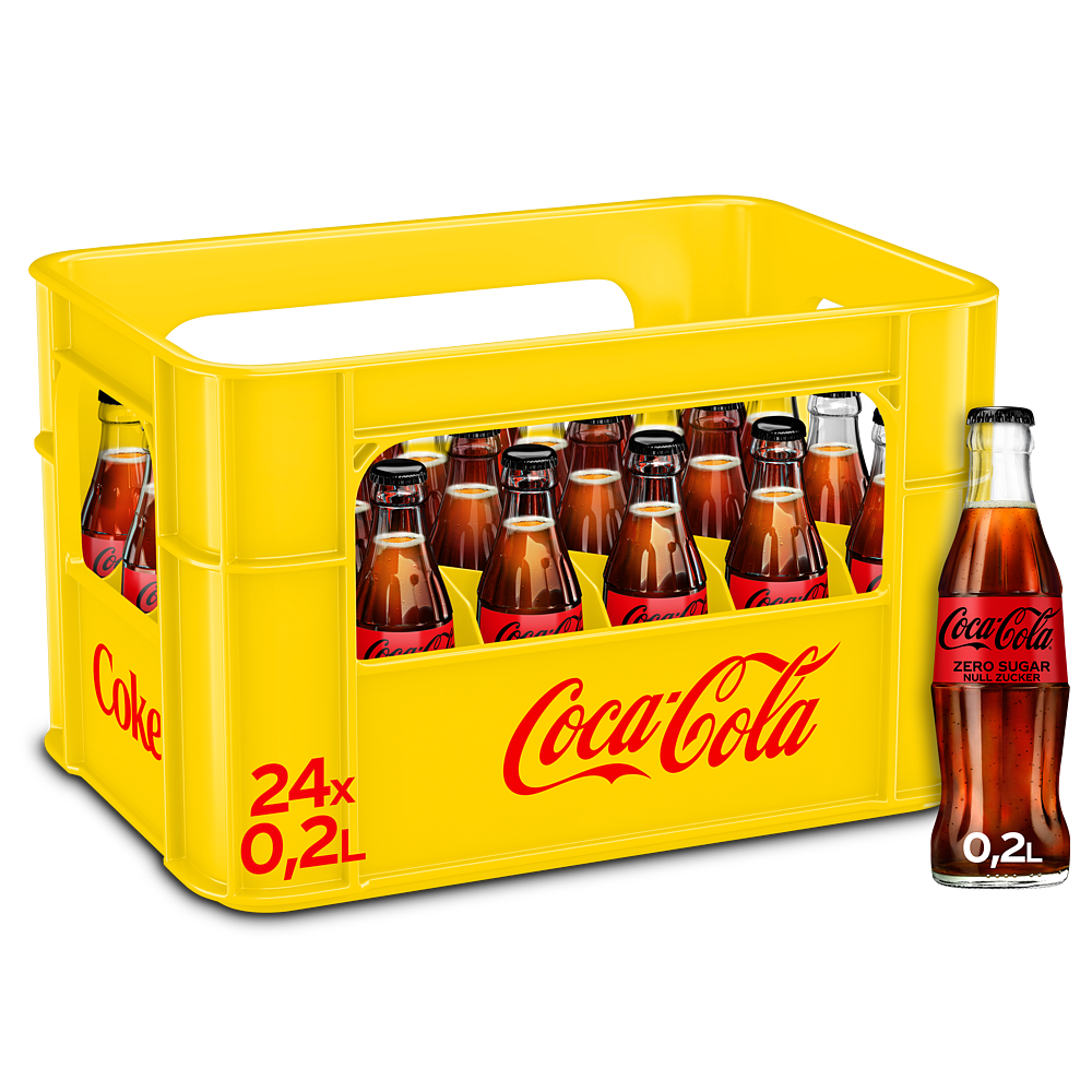 Coca Cola Zero Glas 0,2 Liter 