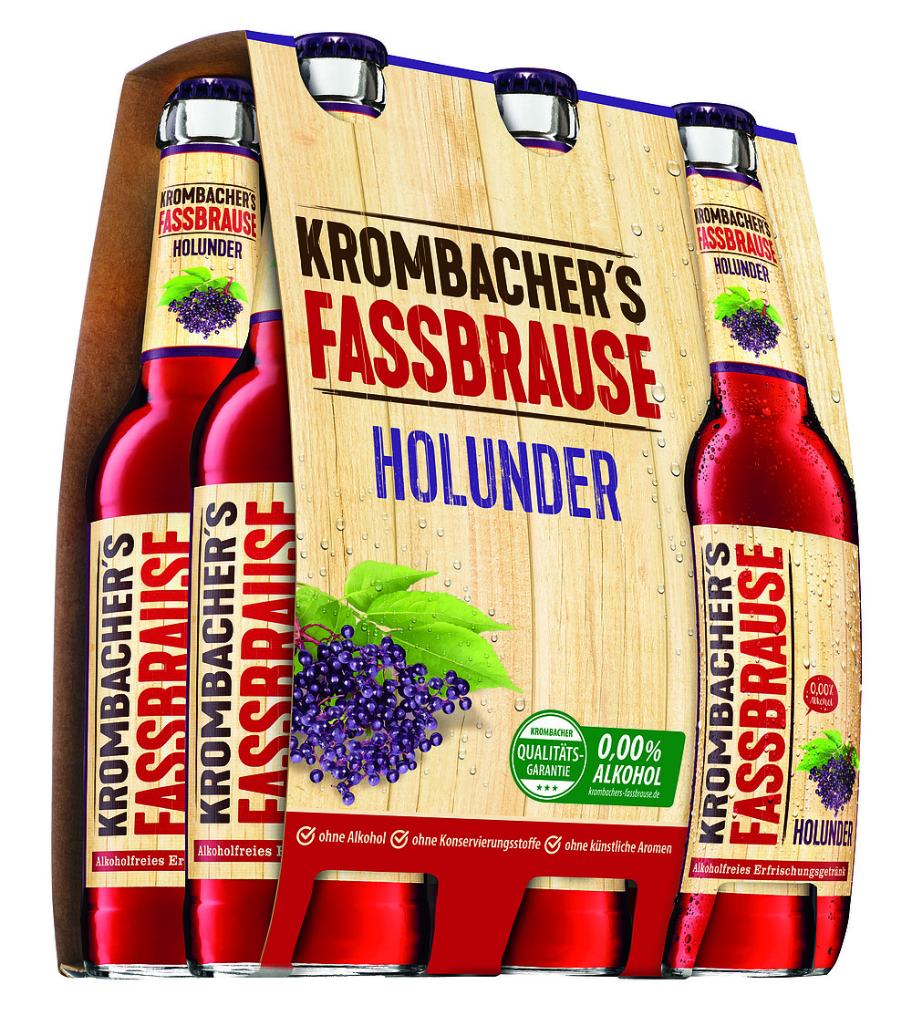 Krombacher Fassbrause Holunder 0,33 Liter 