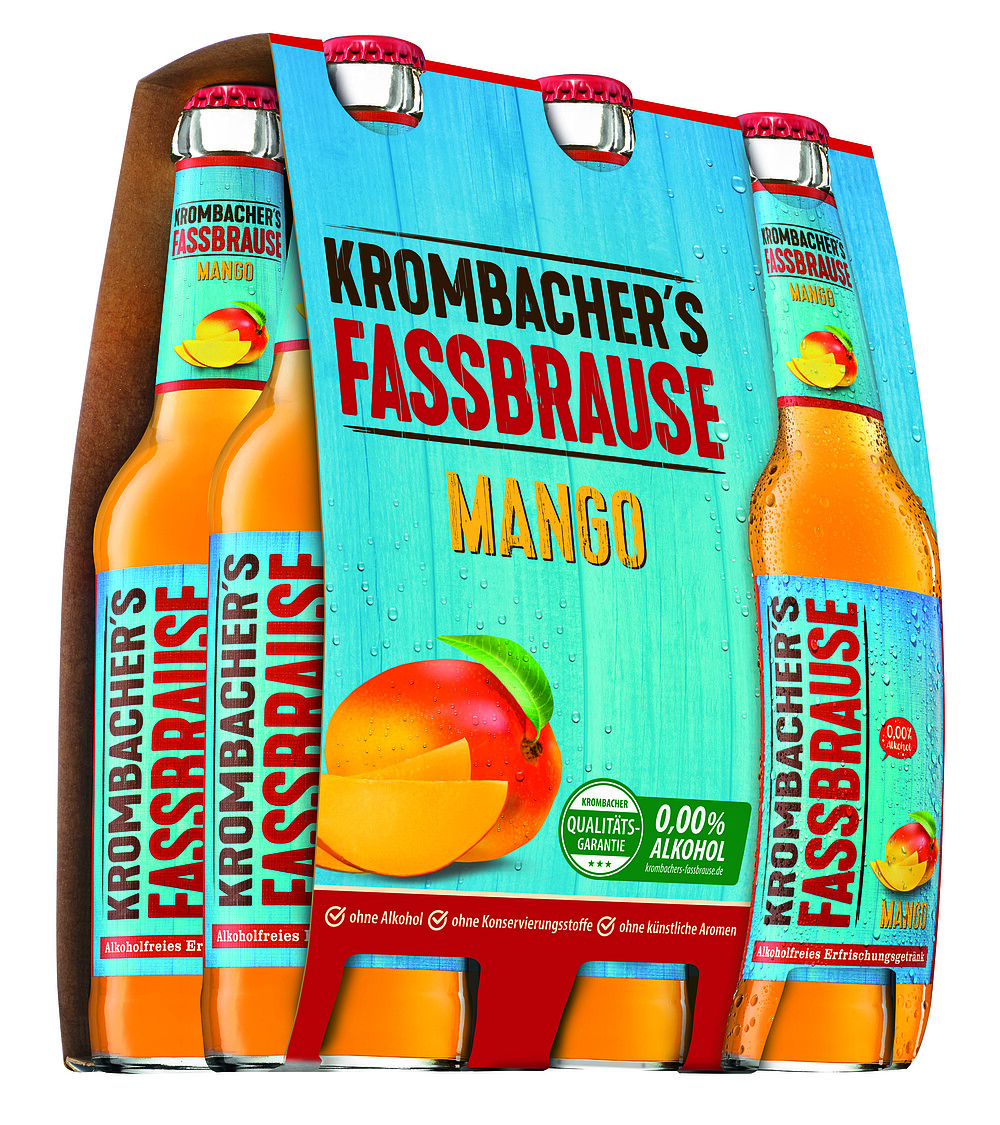 Krombacher Fassbrause Mango 0,33 Liter 