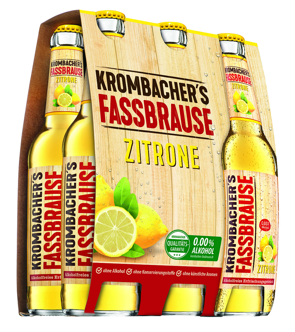 Krombacher Fassbrause Zitrone 0,33 Liter 