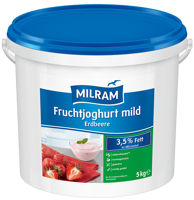 Milram Fruchtjoghurt 3,5% Erdbeere 5kg Eimer 