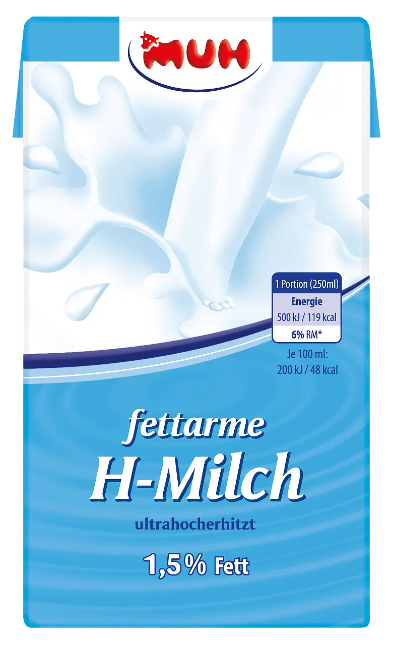 MUH H-Milch 1,5% 1 Liter mit Schraubverschluss 