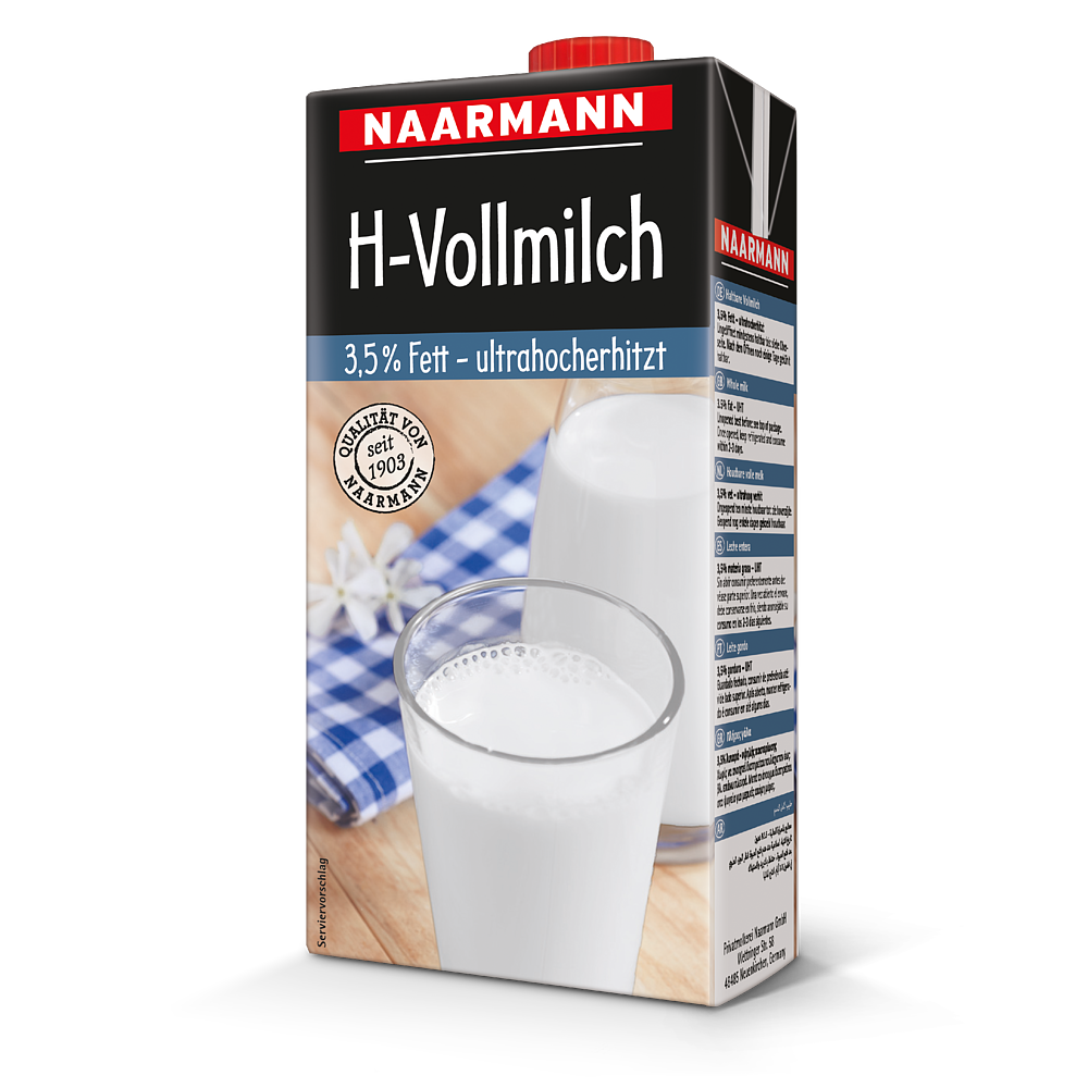 Naarmann H-Milch 3,5% 1 Liter mit Ausgießer 