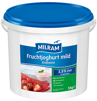 Milram Fruchtjoghurt 3,​5% Erdbeere 5kg Eimer