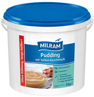 Milram Pudding Toffee-​Geschmack 5kg Eimer
