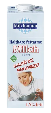 Milchunion H-​Milch 1,​5% mit Ausgießer 