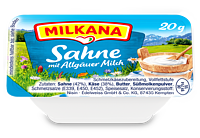 Milkana Schmelzkäse Sahne Portion 20g 